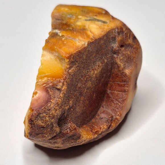 Raw Baltic Amber 62g 71x41x37mm Natural Rough, Honey amber - Picture 4 of 9